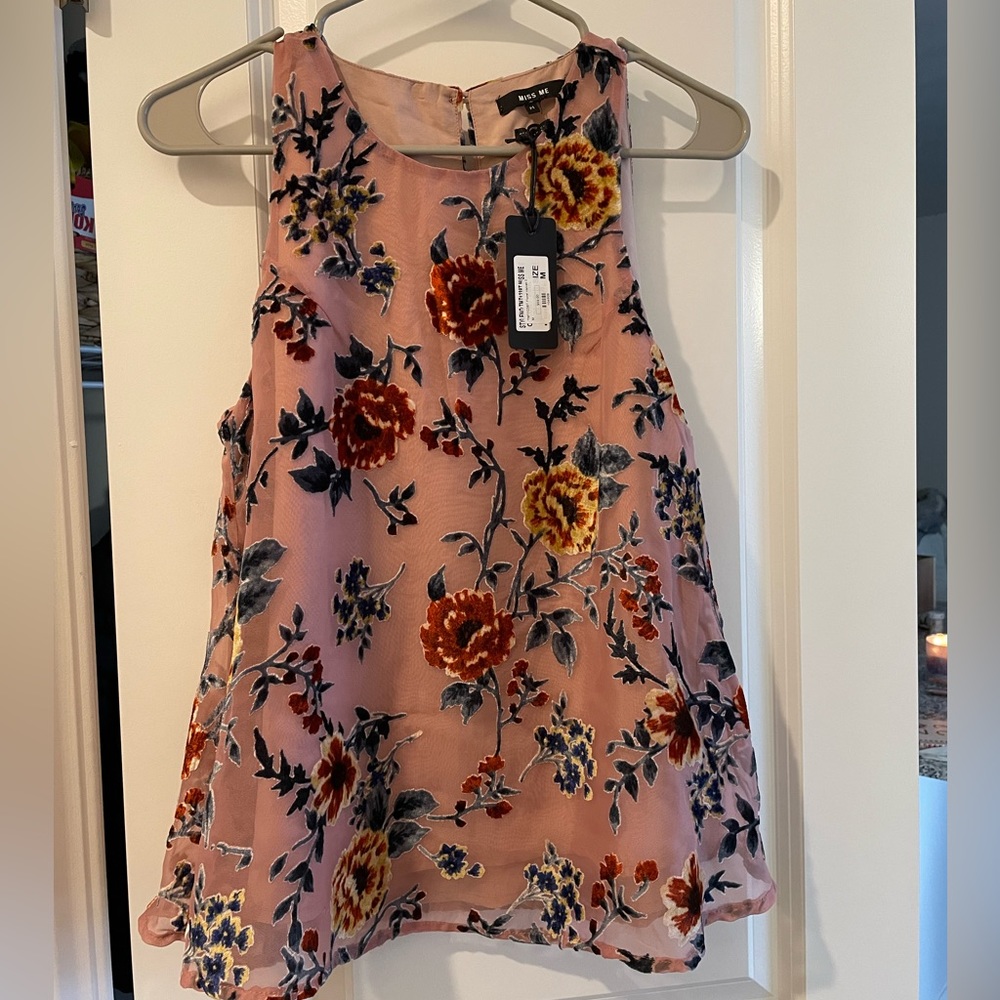 Miss Me floral tank